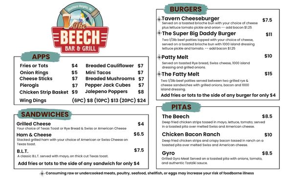 Menu photo 1 Fetzer's On the Beech Dearborn Heights, MI
