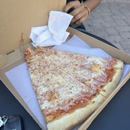 One giant cheese slice One giant cheese slice