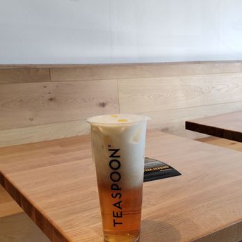Teaspoon - Build your own: Hojicha ($6.00) with House Cream ($0.75) - Bubble Tea Near Me - Henderson, Nevada Teaspoon - Build your own: Hojicha ($6.00) with House Cream ($0.75) - Bubble Tea Near Me - Henderson, Nevada