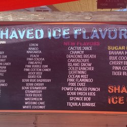 Shaved Ice - Menu 7/8/23