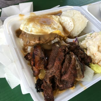 Mark's Place - Loco moco and beef teriyaki combo - Hawaiian Near Me - Lihue, Hawaii