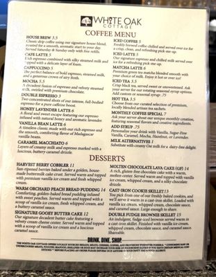 Menu photo 2 The White Oak Cottage Lithia, FL Menu photo 2 The White Oak Cottage Lithia, FL