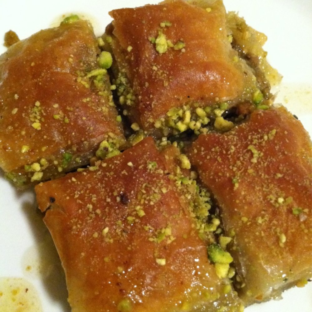 Aya Sofia - Baklava...this is a delicately textured, sweet dessert made with a simple syrup, phyllo, and pistachios. - Turkish Near Me - Saint Louis, Missouri Aya Sofia - Baklava...this is a delicately textured, sweet dessert made with a simple syrup, phyllo, and pistachios. - Turkish Near Me - Saint Louis, Missouri