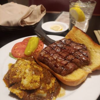 Angelina's Spaghetti House - Steak sandwich w/ravioli. - Italian Near Me - Stockon, California Angelina's Spaghetti House - Steak sandwich w/ravioli. - Italian Near Me - Stockon, California