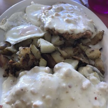 Mom's Kitchen - Decadent Chicken Fried Steak, perfect over easy eggs, homemade biscuits and gravy - Breakfast & Brunch Near Me - Vista, California Mom's Kitchen - Decadent Chicken Fried Steak, perfect over easy eggs, homemade biscuits and gravy - Breakfast & Brunch Near Me - Vista, California
