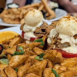 Rustic Table - Soft shell crab Eggs Benedict