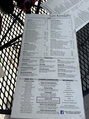 Menu photo 4 Sam Kendall's Camden, SC