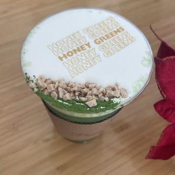 Honey Greens Cafe - Creme brûlée matcha latte - Juice Bars & Smoothies Near Me - Downey, California Honey Greens Cafe - Creme brûlée matcha latte - Juice Bars & Smoothies Near Me - Downey, California