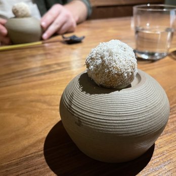 Akikos - Vegetarian Dumpling in puff pastry and coated in aged Parmesan - Sushi Bars Near Me - San Francisco, California