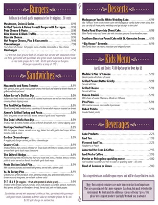 Menu photo 7 Dizzy's Gypsy Bistro Little Rock, AR