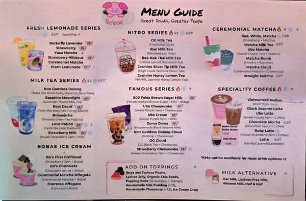 Menu photo 1 Bobae Coffee & Tea- Kirkland Kirkland, WA Menu photo 1 Bobae Coffee & Tea- Kirkland Kirkland, WA