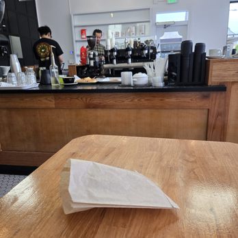 Milli Cafe - One employee at 8:30AM.  Coffee served 20-25 minutes from the time I entered. - Cafes Near Me - Millbrae, California