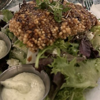 Nico's Pier 38 - BUBU ARARE CRUSTED SALMON SALAD * - Seafood Near Me - Honolulu, Hawaii Nico's Pier 38 - BUBU ARARE CRUSTED SALMON SALAD * - Seafood Near Me - Honolulu, Hawaii