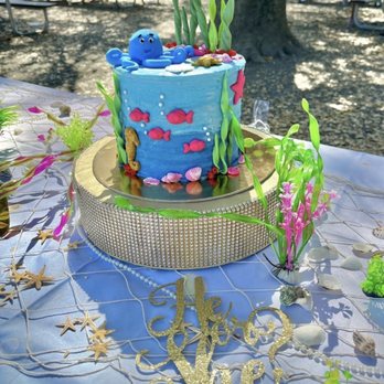 Sugar Dot Bake Shop - Gender reveal under the sea cake - Desserts Near Me Sugar Dot Bake Shop - Gender reveal under the sea cake - Desserts Near Me