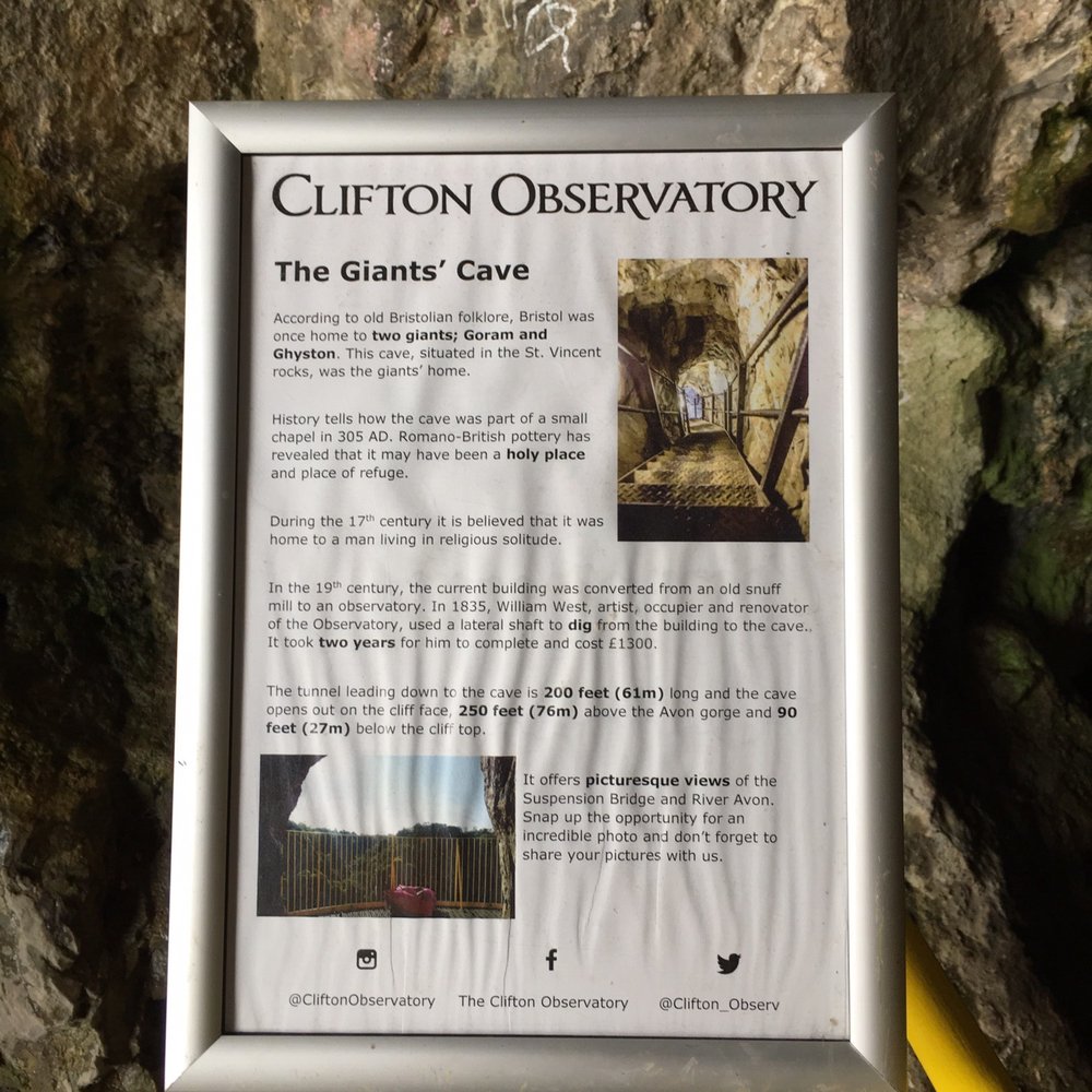 Clifton Observatory - The Giant's Cave - Coffee & Tea Near Me - Clifton, BST Clifton Observatory - The Giant's Cave - Coffee & Tea Near Me - Clifton, BST