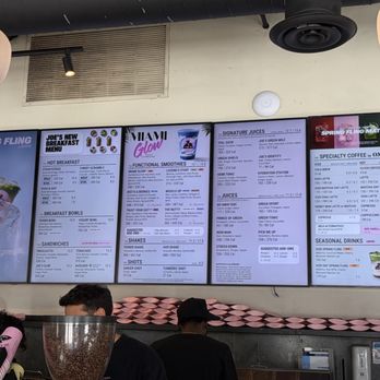 JOE & THE JUICE - Menu - Coffee & Tea Near Me - Miami Beach, Florida