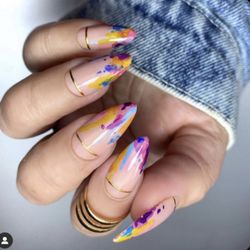 Everlasting Nails - The design and shape I requested for my nails and design for my "big" toe