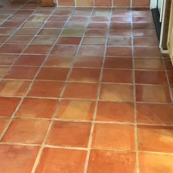 California Tile Restoration - Cleaned and sealed flooring. You can see the edge of the stairway on top with corrected grout color. - Tiling Near Me California Tile Restoration - Cleaned and sealed flooring. You can see the edge of the stairway on top with corrected grout color. - Tiling Near Me