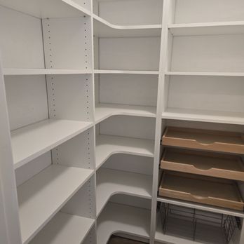 Inspired Closets Austin - Love the corners and no more wasted space! So organized and beautiful. Great for creating zones such as baking, boxes, cans, and snacks. - Cabinetry Near Me - Austin, Texas Inspired Closets Austin - Love the corners and no more wasted space! So organized and beautiful. Great for creating zones such as baking, boxes, cans, and snacks. - Cabinetry Near Me - Austin, Texas