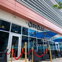 Exterior outside entrance of City Cigar Lounge - Miami, Florida Exterior outside entrance of City Cigar Lounge - Miami, Florida