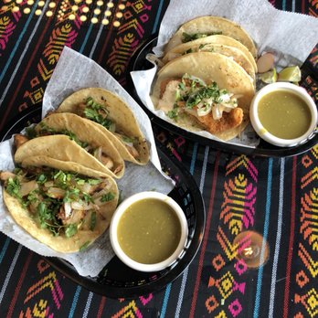 Casa Pelaez - "Mexican Street Style Tacos"...Flounder Tacos (R)...Chicken Tacos (L) - Tex-Mex Near Me - Parlin, New Jersey Casa Pelaez - "Mexican Street Style Tacos"...Flounder Tacos (R)...Chicken Tacos (L) - Tex-Mex Near Me - Parlin, New Jersey