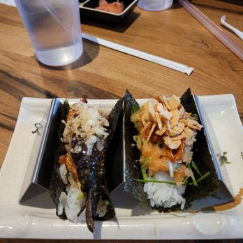 Neko Ramen - Unagi and Spicy Salmon Handroll - Japanese Near Me - Las Vegas, Nevada Neko Ramen - Unagi and Spicy Salmon Handroll - Japanese Near Me - Las Vegas, Nevada
