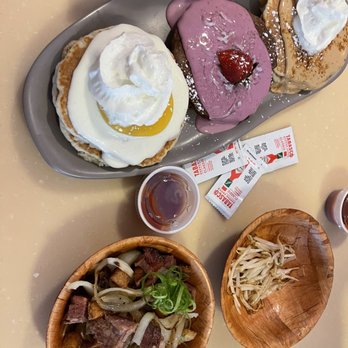 My Cafe - Round 2. Side of hash changed to chunks of corn beef still ono but I prefer shredded brisket w/ less fatty pieces. - Breakfast & Brunch Near Me - Kapolei, Hawaii My Cafe - Round 2. Side of hash changed to chunks of corn beef still ono but I prefer shredded brisket w/ less fatty pieces. - Breakfast & Brunch Near Me - Kapolei, Hawaii