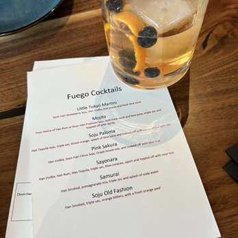 Fuego Hibachi - Soju Old fashion - Sushi Bars Near Me - Riverside, California Fuego Hibachi - Soju Old fashion - Sushi Bars Near Me - Riverside, California