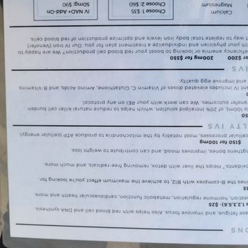 ASAP IVs - Menu - IV Hydration Near Me - La Jolla, California