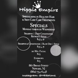Hippie Empire Salon - Ask us about our specials.