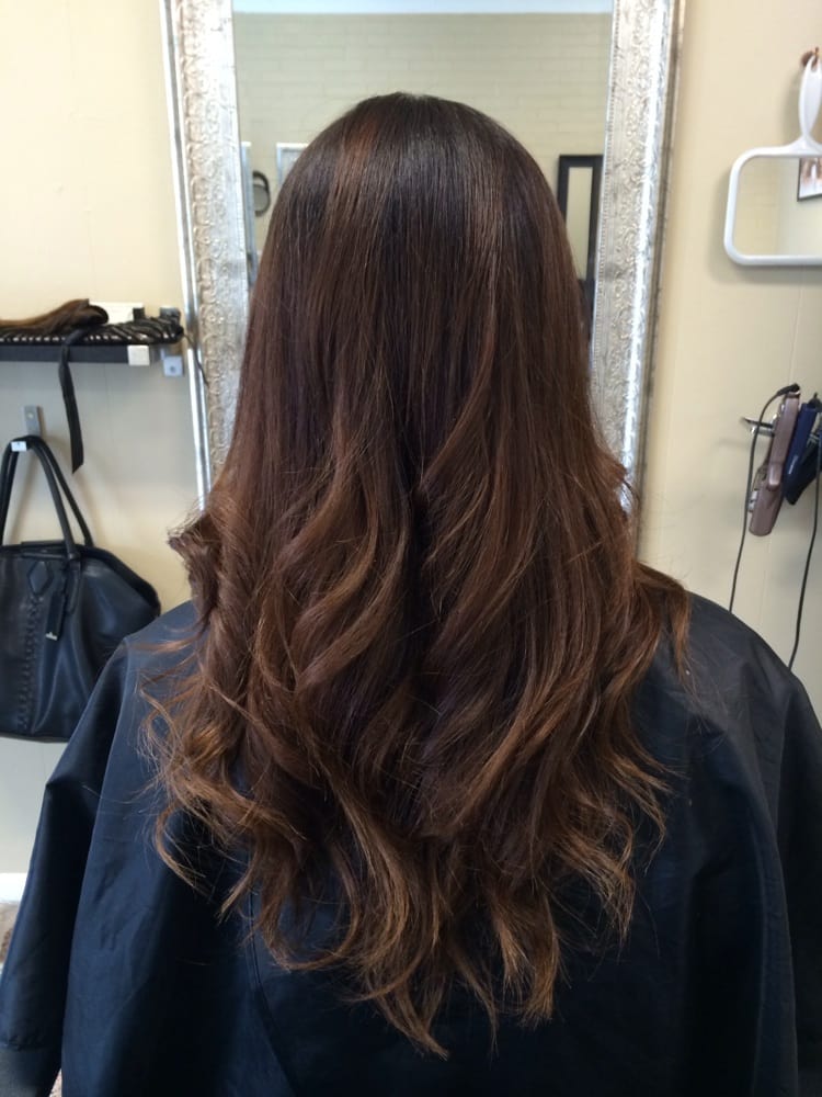 This Is A Picture Of My Hair After High Low Lights Hair Cut And