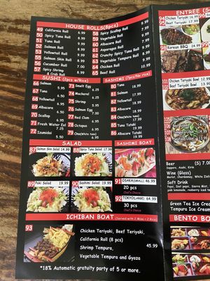 Menu photo 1 Ichiban Sushi Bakersfield, CA Menu photo 1 Ichiban Sushi Bakersfield, CA
