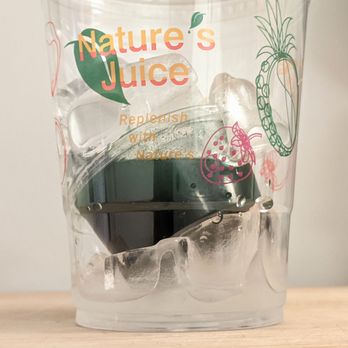 Nature's Juice - Spirulina, lemon, and agave. Comes iced like this like a cool science experiment. - Juice Bars & Smoothies Near Me - Fullerton, California