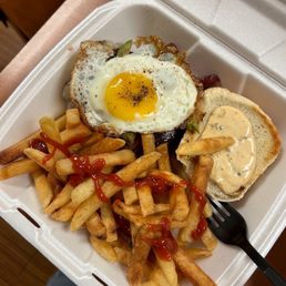 Single La Burger W/fries