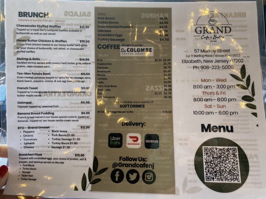 Menu photo 2 Grand Cafe And Bistro Elizabeth, NJ Menu photo 2 Grand Cafe And Bistro Elizabeth, NJ