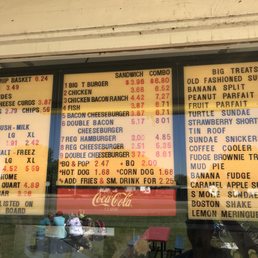 a menu on a window