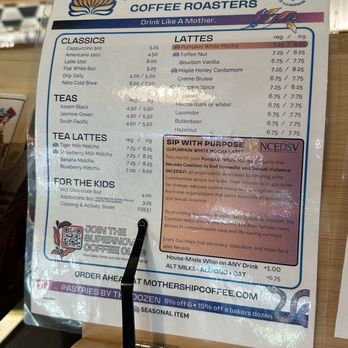 Mothership Coffee Roasters - Oct 2025 - Menu - Coffee Roasteries Near Me - Las Vegas, Nevada Mothership Coffee Roasters - Oct 2025 - Menu - Coffee Roasteries Near Me - Las Vegas, Nevada
