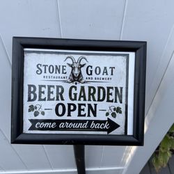 The Stone Goat - Beer garden accessible from parking lot and the back of the neighboring shopping center