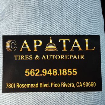 Capital Tire Center - Business Card - Tires Near Me - Pico Rivera, California Capital Tire Center - Business Card - Tires Near Me - Pico Rivera, California