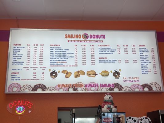 Menu photo 2 Smiling Donut Hutto, TX