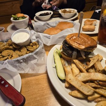 Texas Roadhouse - Cheeseburger, fries and fried pickles. - Steakhouses Near Me - Pelham, Alabama
