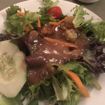 Turf Tavern - Garden salad with homemade walnut dressing - New American Near Me - Scotia, New York Turf Tavern - Garden salad with homemade walnut dressing - New American Near Me - Scotia, New York