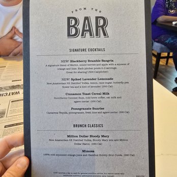 First Watch - Bar menu - Breakfast & Brunch Near Me - Waxahachie, Texas