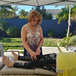 CLK Healing Hands - In San Diego giving an NSRT treatment.