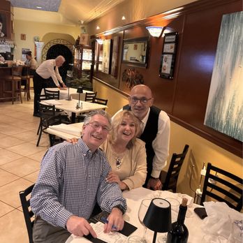 La Perla Di Pompano - Salvatore joins us in a photo after dinner! - Italian Near Me - Pompano Beach, Florida