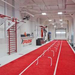 POW! Gym - A look at our 103 ft speed track.