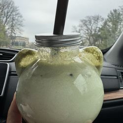 La Tea - Uji Matcha Latte with red bean and tapioca