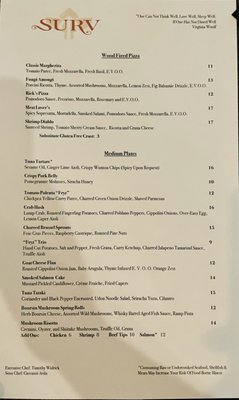 Menu photo 4 SURV Restaurant Easton, PA