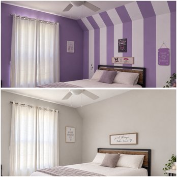 Blue Ribbon - Here's a before and after painting renovation. Home will be listed and needed neutral colors. - Damage Restoration Near Me - Boerne, Texas Blue Ribbon - Here's a before and after painting renovation. Home will be listed and needed neutral colors. - Damage Restoration Near Me - Boerne, Texas