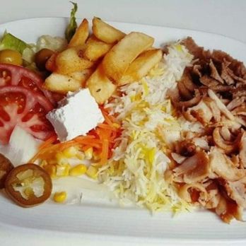 Max Kebab - Plato Mixto con arroz y patatas - Kebab Near Me - Torrevieja, A Max Kebab - Plato Mixto con arroz y patatas - Kebab Near Me - Torrevieja, A